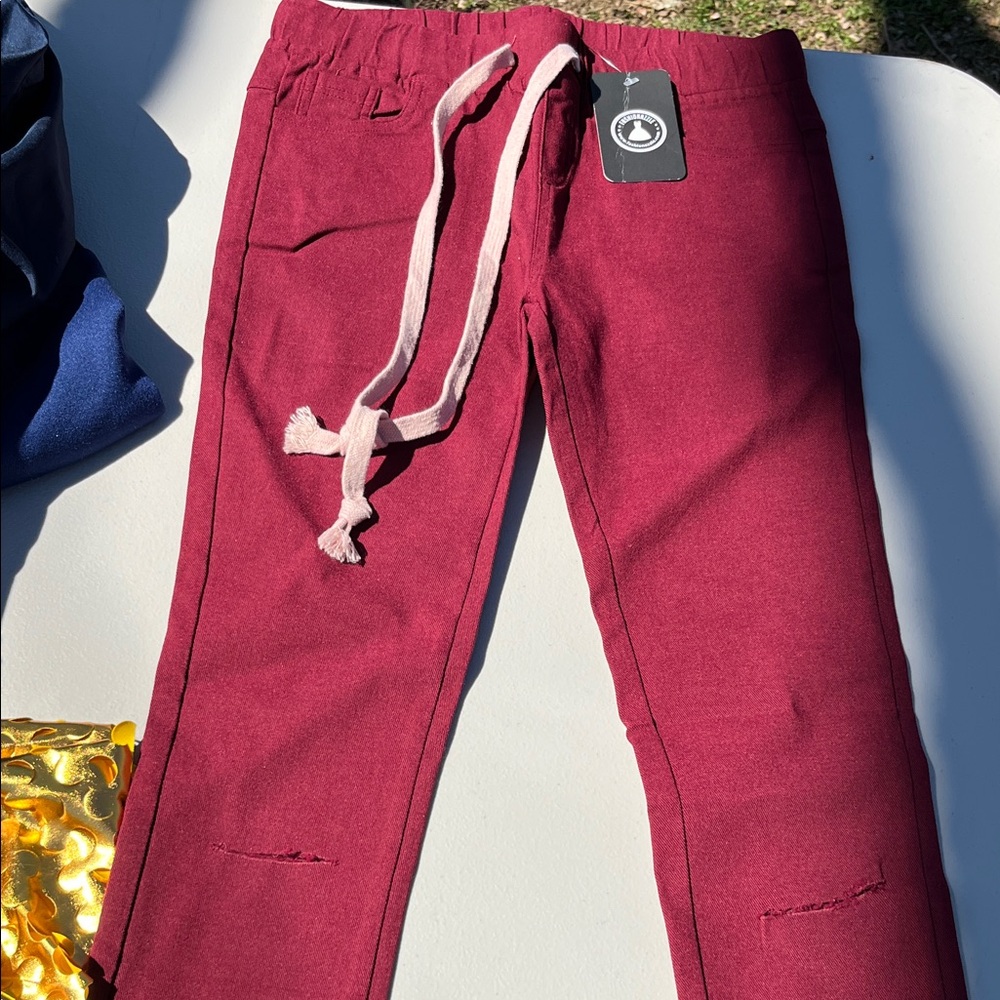 Kids Burgundy Pants